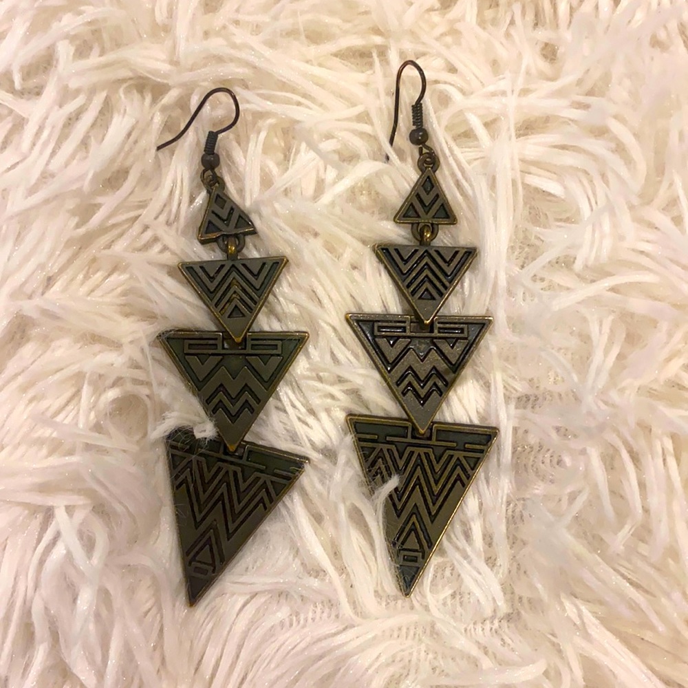 Geometric Triangle Earrings
